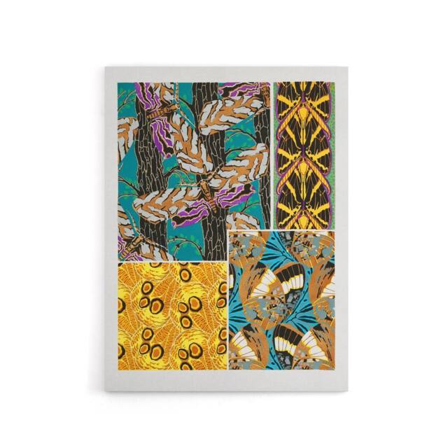 "Artery8 Colourful Vintage Butterfly Pattern Canvas Wall Art Print Seguy - Size: W18"" x H24""" - image 1