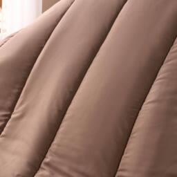 OHS Plain 10.5 TOG Coverless Duvet with Pillowcase Bedding Set in Natural - Size: Double - thumbnail 4