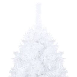 Berkfield Home Artificial Pre-lit Christmas Tree with Ball Set White 150 cm PVC - thumbnail 3