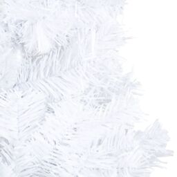 Berkfield Home Artificial Pre-lit Christmas Tree with Ball Set White 150 cm PVC - thumbnail 4