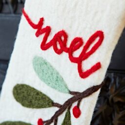 Paper High Felt Christmas Stocking in White - thumbnail 2