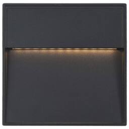 Berkfield Home Outdoor LED Wall Lights 2 pcs 3 W Black Square - thumbnail 4