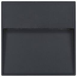 Berkfield Home Outdoor LED Wall Lights 2 pcs 3 W Black Square - thumbnail 5