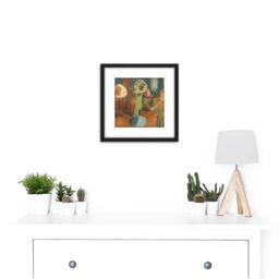Artery8 Edgar Degas The Millinery Shop 8X8 Inch Square Wooden Framed Wall Art Print Picture with Mount in Black - thumbnail 2