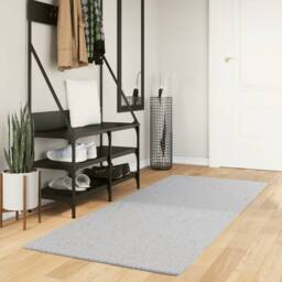 Berkfield Home Rug HUARTE Short Pile Soft & Washable Grey 80x200 cm - Size: Medium - thumbnail 2