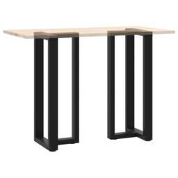 Berkfield Home Modern Bar Table Legs T-Shaped¬†2 pcs Black 40x35x(100-101) cm Steel - thumbnail 8