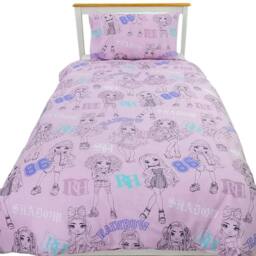Rainbow High Shadow High Dolls Reversible Duvet Set in Pale Pink - Size: Single - thumbnail 5