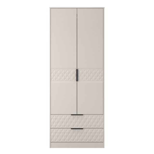 Ready Assembled 2 U Islay 2 Drawer Double Wardrobe (Ready Assembled) in Taupe - Size: Large - image 1