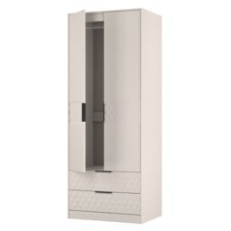 Ready Assembled 2 U Islay 2 Drawer Double Wardrobe (Ready Assembled) in Taupe - Size: Large - thumbnail 5
