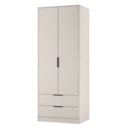 Ready Assembled 2 U Islay 2 Drawer Double Wardrobe (Ready Assembled) in Taupe - Size: Large - thumbnail 3