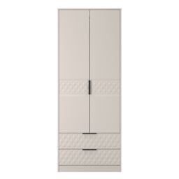 Ready Assembled 2 U Islay 2 Drawer Double Wardrobe (Ready Assembled) in Taupe - Size: Large - thumbnail 1