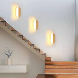 COMELY 7W Wooden Indoor Wall Lights, Modern Acrylic Wall Lights Design in Walnut - thumbnail 5