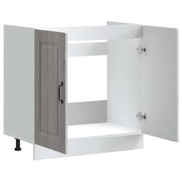 Berkfield Home Sink Base Cabinet Kalmar Grey Sonoma 80x46x81.5 cm Engineered Wood - thumbnail 5