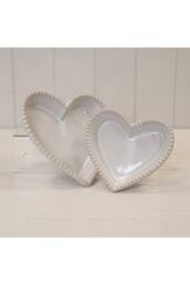 KDMD Natural Ceramic Heart Shaped Plate with Bobble Rim Large - thumbnail 3