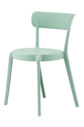 Fusion Living Plastic Bistro Dining Chair in Mint - thumbnail 2