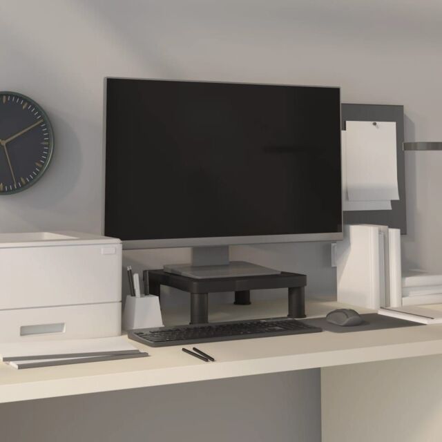 Berkfield Home Monitor Stand Black 33.5x34x10.5 cm - image 1