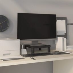Berkfield Home Monitor Stand Black 33.5x34x10.5 cm - thumbnail 1