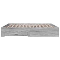 Berkfield Home Modern Bed Frame w/Drawers Frame Grey Sonoma 180x200 cm Super King - thumbnail 5