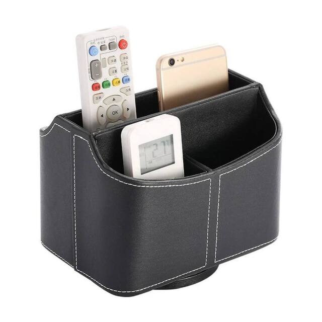 FLAVORA PU Leather Remote Control Holder in Black - Size: 500mm - image 1