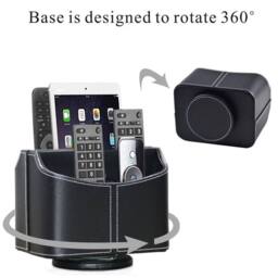 FLAVORA PU Leather Remote Control Holder in Black - Size: 500mm - thumbnail 6