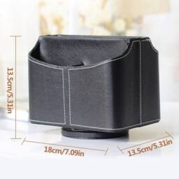FLAVORA PU Leather Remote Control Holder in Black - Size: 500mm - thumbnail 2