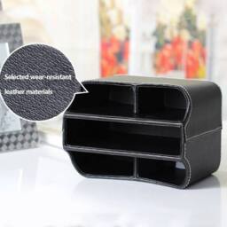 FLAVORA PU Leather Remote Control Holder in Black - Size: 500mm - thumbnail 3