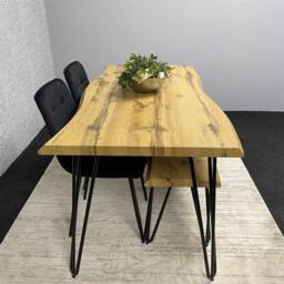 KOSY KOALA Modern Dining Table Set With 2 Black Velvet Chairs & Bench Dining Room Furniture in Brown - thumbnail 5