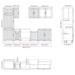 Berkfield Home 8 Piece Kitchen Cabinet Set Kalmar Sonoma Oak Engineered Wood in Light Brown - thumbnail 8
