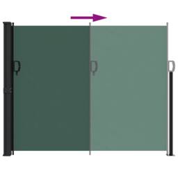 Berkfield Home Retractable Side Awning Dark Green 160x500 cm - thumbnail 5