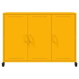 Berkfield Home Sideboard Mustard Yellow 100.5x39x72 cm Steel - thumbnail 6