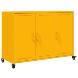 Berkfield Home Sideboard Mustard Yellow 100.5x39x72 cm Steel