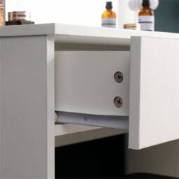 Havendro Dressing Table with LED Mirror Makeup Desk White in Warm White - Size: 140 cm x 80 cm - thumbnail 8