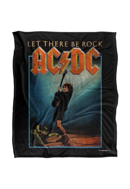 AC/DC ACDC Let There Be Rock Silky Touch Super Soft Throw Blanket 152 X 127 cm in White - image 1