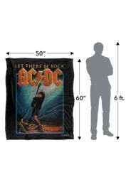 AC/DC ACDC Let There Be Rock Silky Touch Super Soft Throw Blanket 152 X 127 cm in White - thumbnail 5