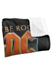 AC/DC ACDC Let There Be Rock Silky Touch Super Soft Throw Blanket 152 X 127 cm in White - thumbnail 3