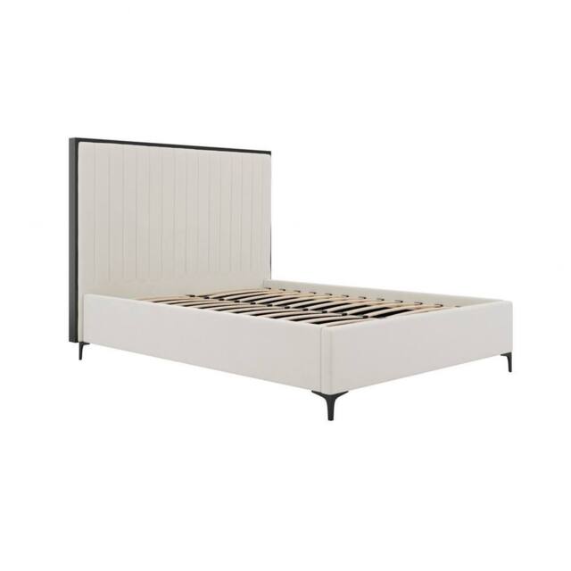 Lemon Pavilion Furniture Berkeley Super King Size Bed Frame (Pack of 2) - Velvet/Metal in Beige - image 1