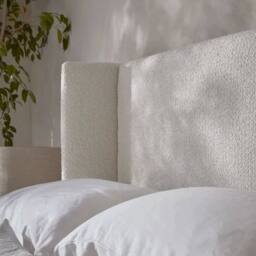 KDMD Ballater Boucle Upholstered Ivory Bed Frame - Size: Super King - thumbnail 2
