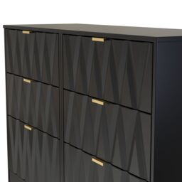 Ready Assembled 2 U Washington 6 Drawer Wide Chest (Ready Assembled) in True Black - thumbnail 4