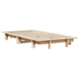 Berkfield Home Bed Frame without Mattress 90x190 cm Single Solid Wood Pine in Natural - thumbnail 6