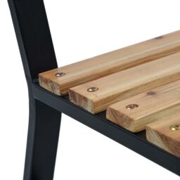 Berkfield Home Garden Bench 120 cm Wood in Black - thumbnail 5