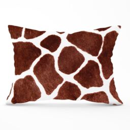 Warren Reed - Designer Giraffe Spots Print Cushions in Brown - Size: 45 cm x 45 cm - thumbnail 1