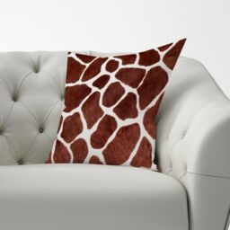 Warren Reed - Designer Giraffe Spots Print Cushions in Brown - Size: 45 cm x 45 cm - thumbnail 2