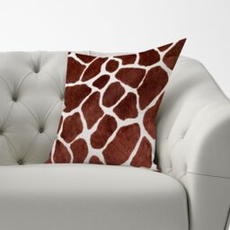 Warren Reed - Designer Giraffe Spots Print Cushions in Brown - Size: 45 cm x 45 cm - thumbnail 3