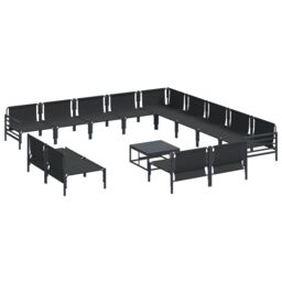 Berkfield Home Garden Sofa Set 14 pcs Anthracite Steel - thumbnail 9