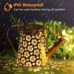Nordara Watering Can 90 LED String Light Outdoor Garden Art Lamp Ornament in Bronze - thumbnail 4