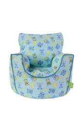 Bean Lazy Men's Cotton Blue Owl Bean Bag Arm Chair with Beans Child / Teen size in Light Blue - Size: Large - thumbnail 1
