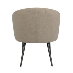 Home Garden Direct Comodo Armchair in Teddy Fleece Fabric Single Chair Boucle in Taupe - thumbnail 7