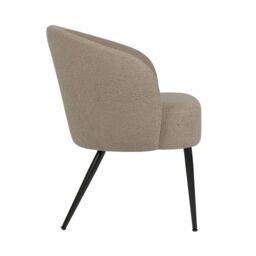 Home Garden Direct Comodo Armchair in Teddy Fleece Fabric Single Chair Boucle in Taupe - thumbnail 6