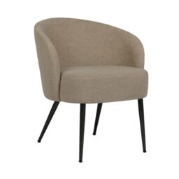 Home Garden Direct Comodo Armchair in Teddy Fleece Fabric Single Chair Boucle in Taupe - thumbnail 5