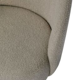 Home Garden Direct Comodo Armchair in Teddy Fleece Fabric Single Chair Boucle in Taupe - thumbnail 9